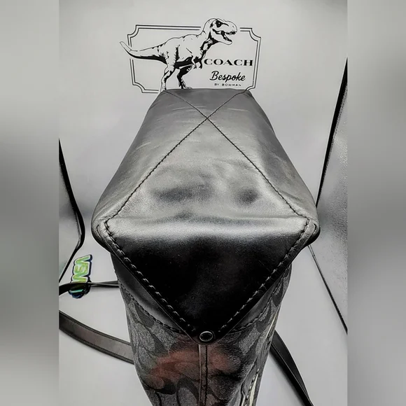 RARE! Coach X NASA City Tote -Upcycled- One-of-a-Kind Black/Grey - Picture 13 of 16